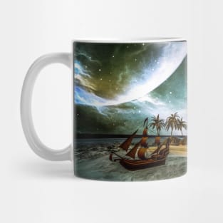 Wonderful tropical island in the night Mug